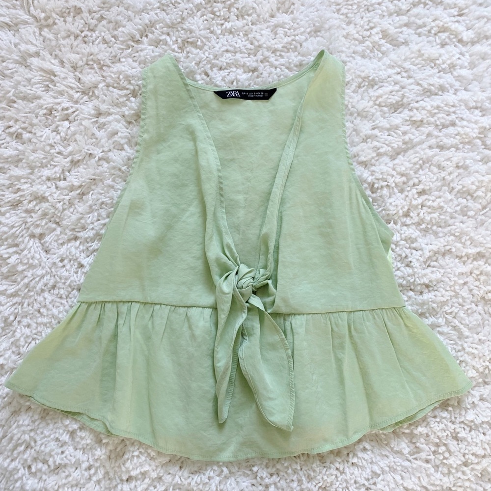 Zara tie front top